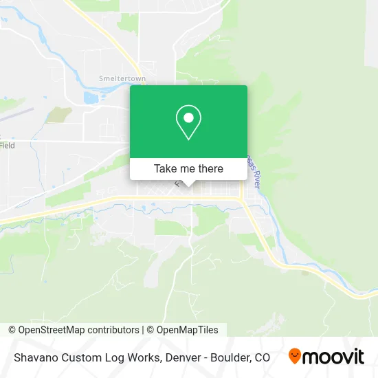 Shavano Custom Log Works map