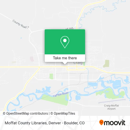 Moffat County Libraries map