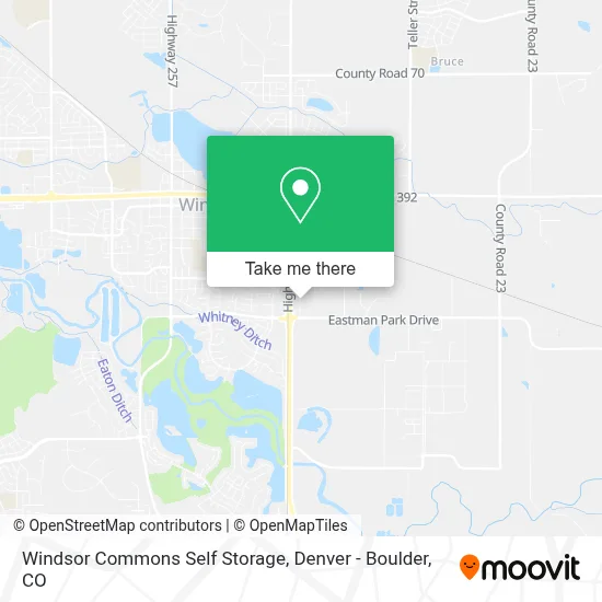 Windsor Commons Self Storage map