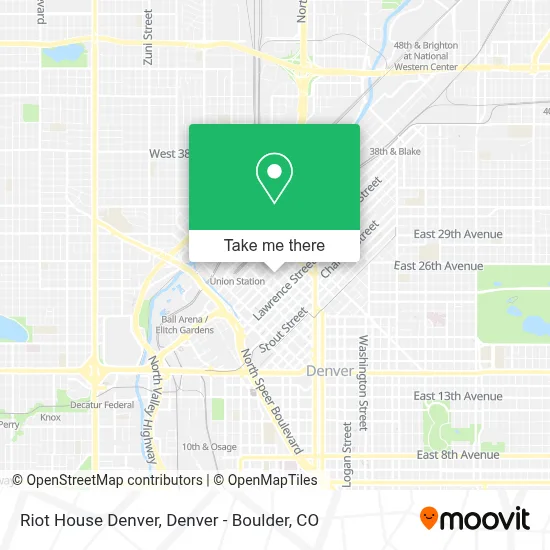 Riot House Denver map