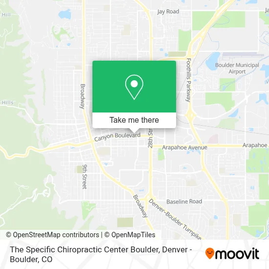 The Specific Chiropractic Center Boulder map