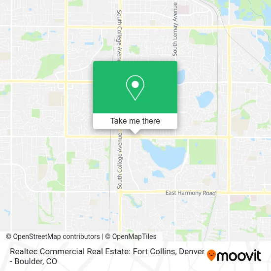 Realtec Commercial Real Estate: Fort Collins map