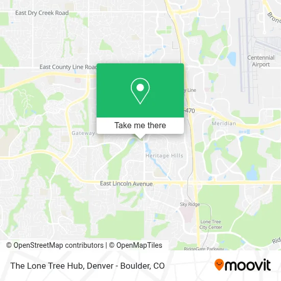 The Lone Tree Hub map