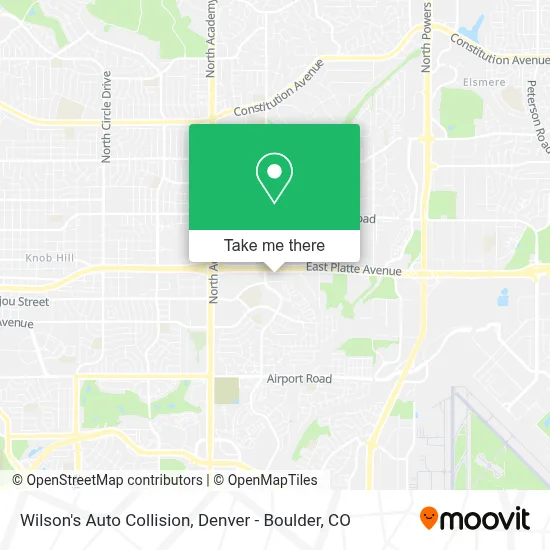 Wilson's Auto Collision map