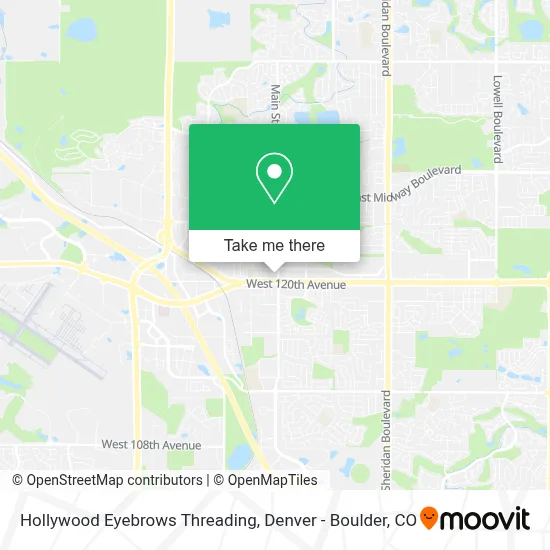 Hollywood Eyebrows Threading map