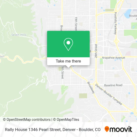 Rally House 1346 Pearl Street map