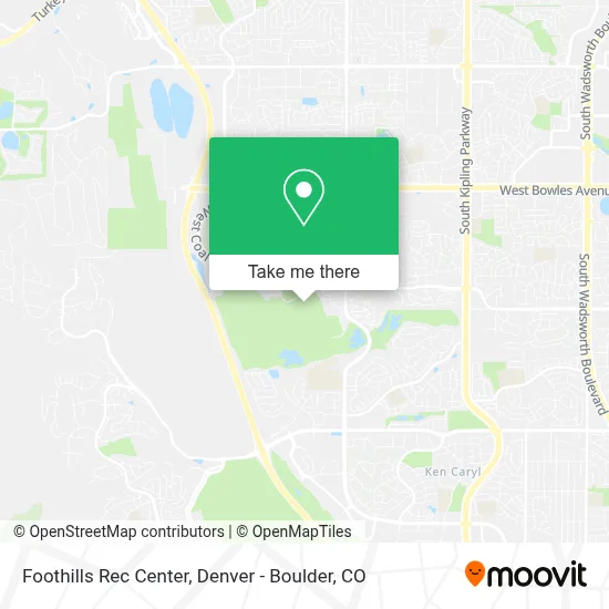 Foothills Rec Center map