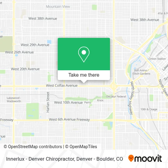 Innerlux - Denver Chiropractor map