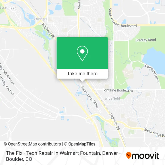 The Fix - Tech Repair In Walmart Fountain map
