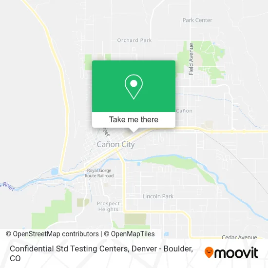 Confidential Std Testing Centers map