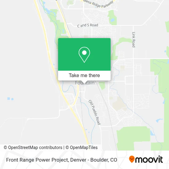 Front Range Power Project map