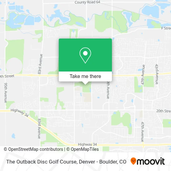 The Outback Disc Golf Course map