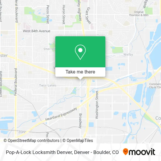 Pop-A-Lock Locksmith Denver map
