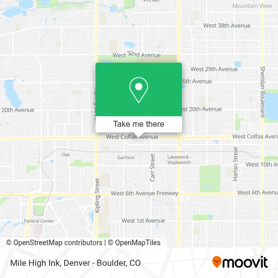 Mile High Ink map