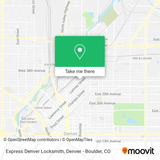 Express Denver Locksmith map
