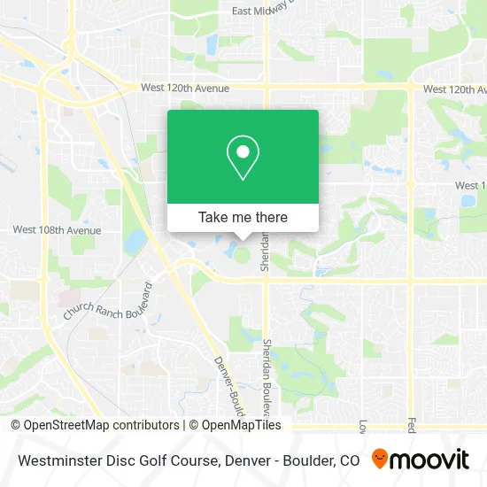 Westminster Disc Golf Course map