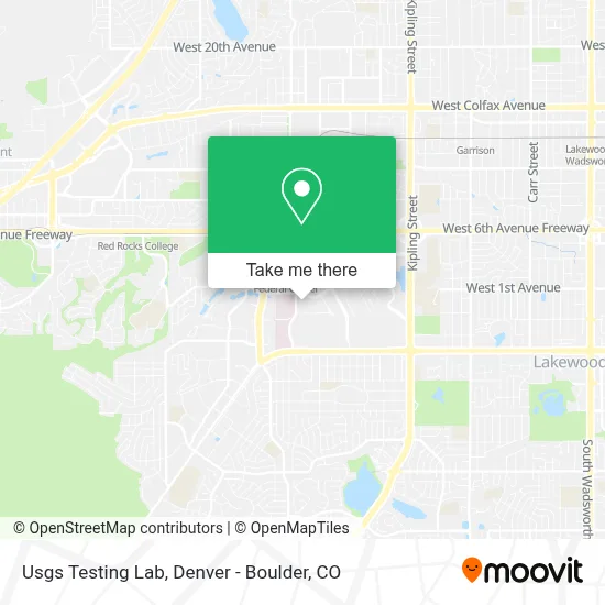 Usgs Testing Lab map