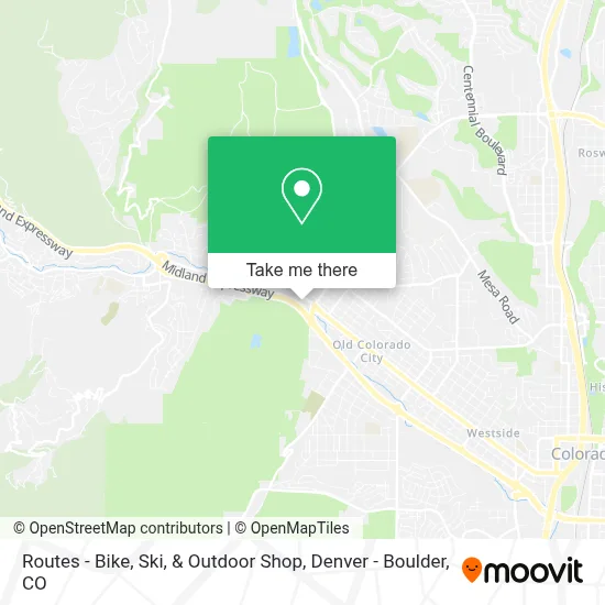 Routes - Bike, Ski, & Outdoor Shop map