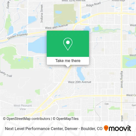 Next Level Performance Center map