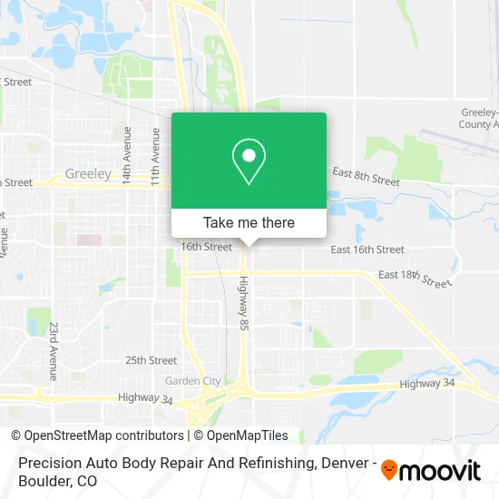 Precision Auto Body Repair And Refinishing map