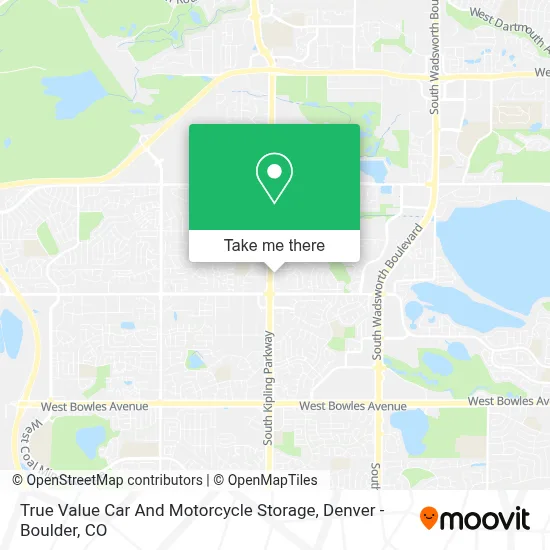 True Value Car And Motorcycle Storage map