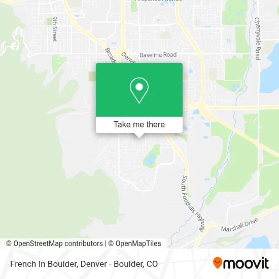 French In Boulder map