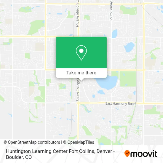Huntington Learning Center Fort Collins map