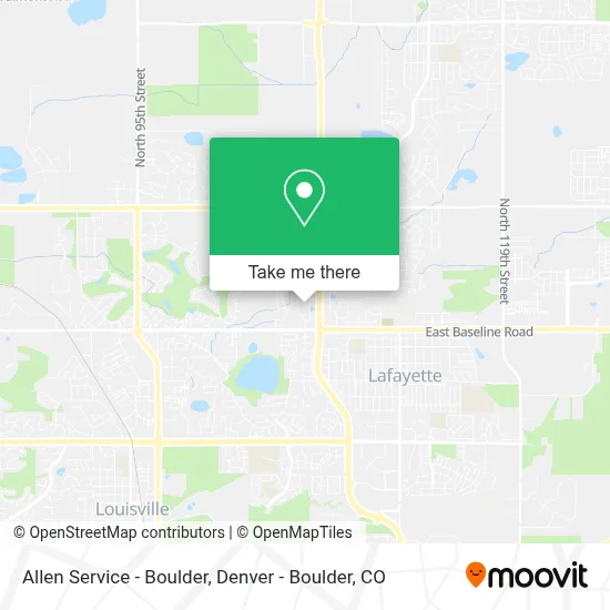 Allen Service - Boulder map