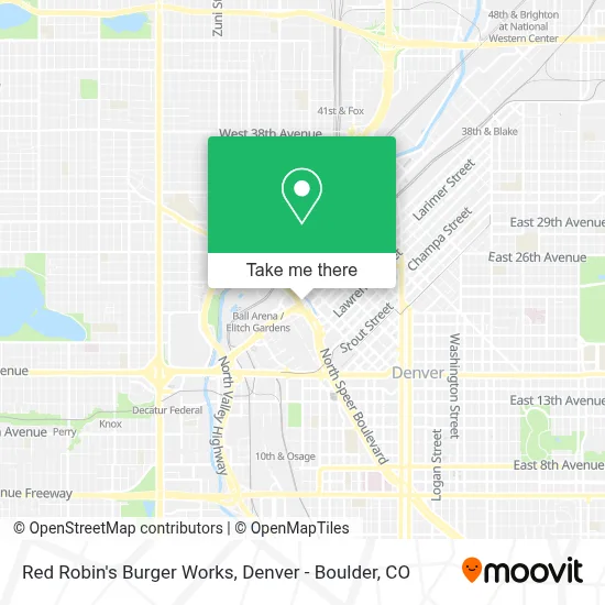 Red Robin's Burger Works map