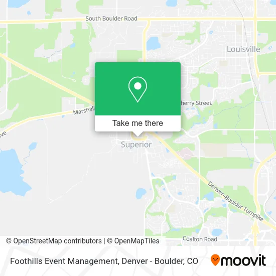 Foothills Event Management map