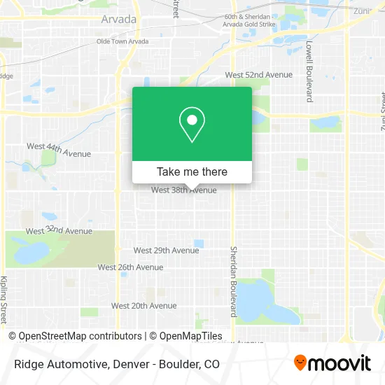 Ridge Automotive map