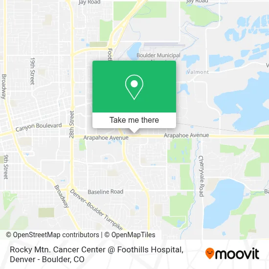 Rocky Mtn. Cancer Center @ Foothills Hospital map