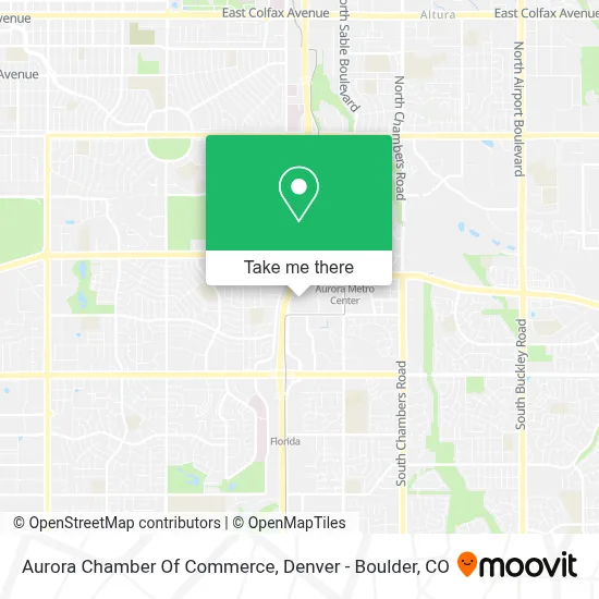 Aurora Chamber Of Commerce map