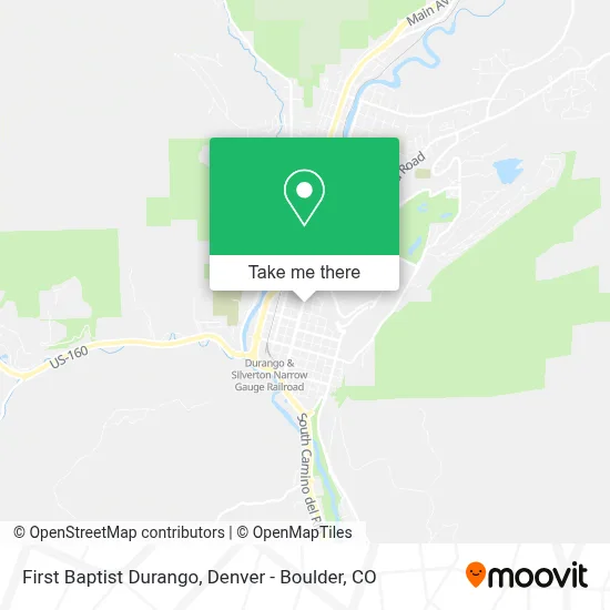 First Baptist Durango map