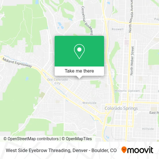 West Side Eyebrow Threading map