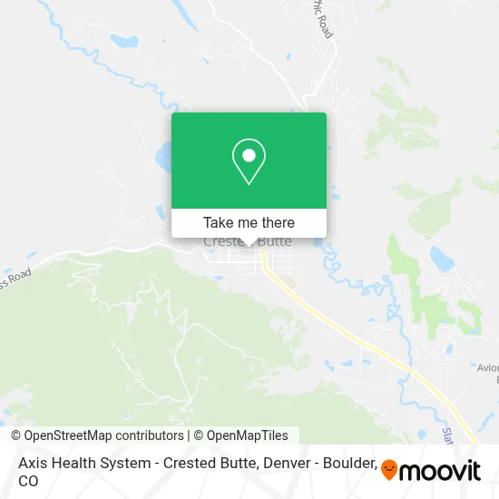 Axis Health System - Crested Butte map