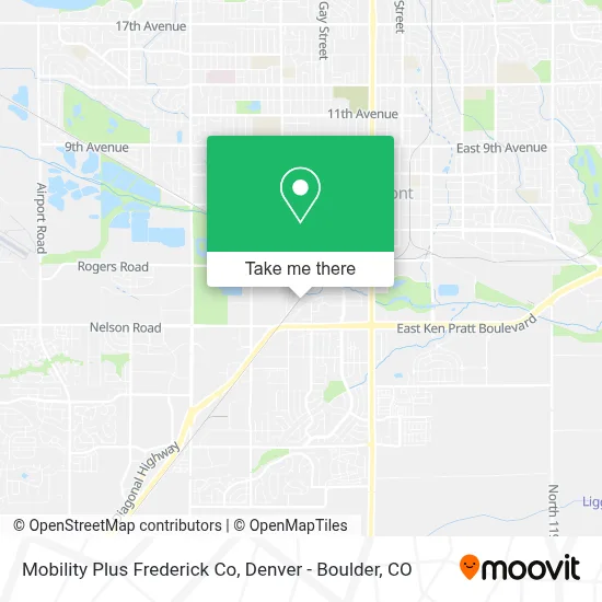 Mobility Plus Frederick Co map