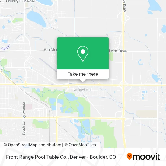 Front Range Pool Table Co. map
