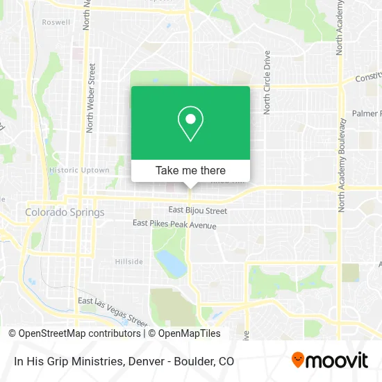 In His Grip Ministries map