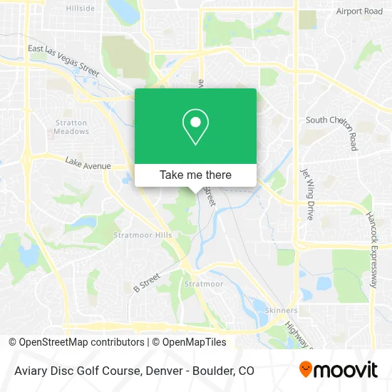 Aviary Disc Golf Course map