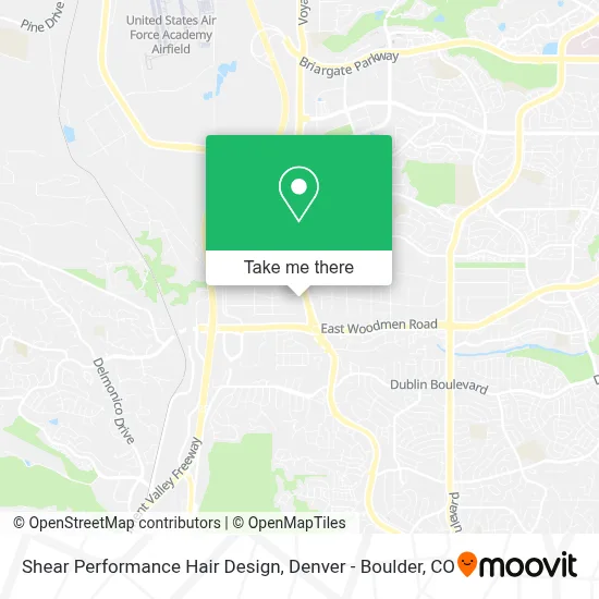 Shear Performance Hair Design map