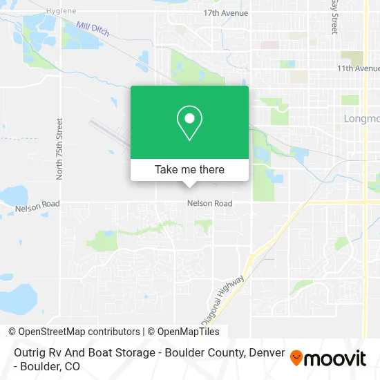 Outrig Rv And Boat Storage - Boulder County map