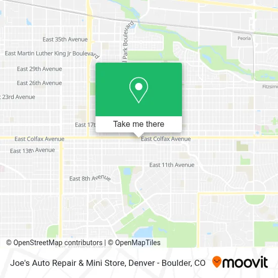 Joe's Auto Repair & Mini Store map