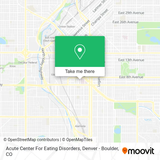 Acute Center For Eating Disorders map