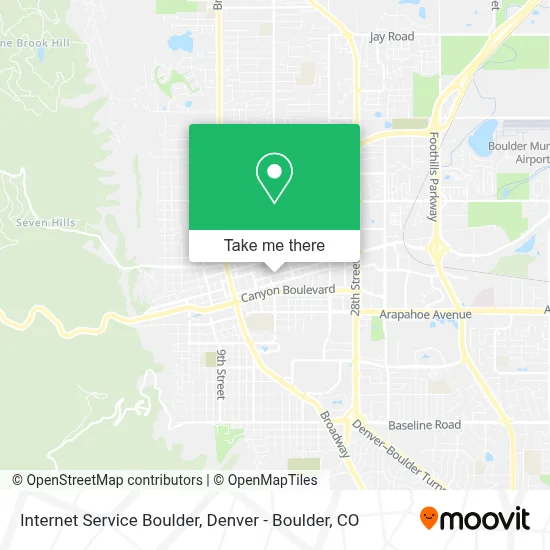 Internet Service Boulder map