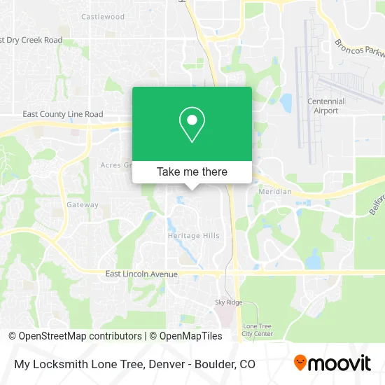 My Locksmith Lone Tree map