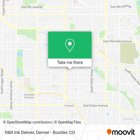 R&R Ink Denver map