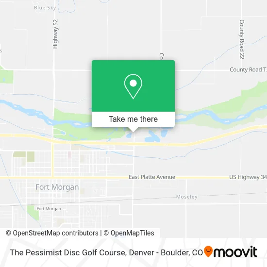 The Pessimist Disc Golf Course map