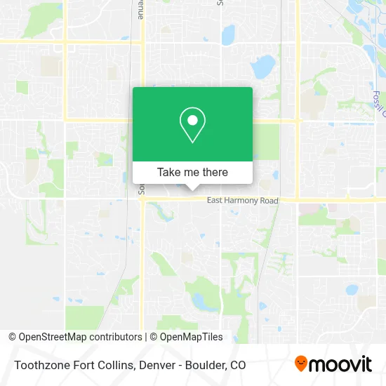 Toothzone Fort Collins map