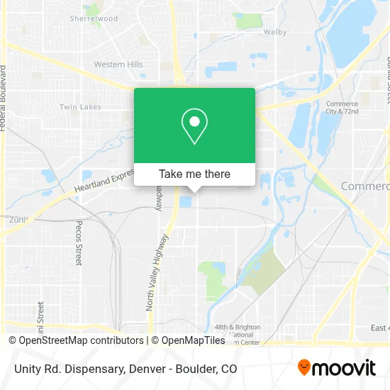 Unity Rd. Dispensary map